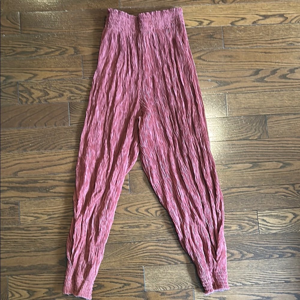 Pink Crinkled Pants